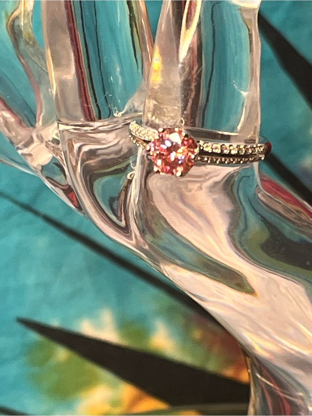Sakura Pink Moissanite Ring • Size 9 • 1.0 CT • CR7594